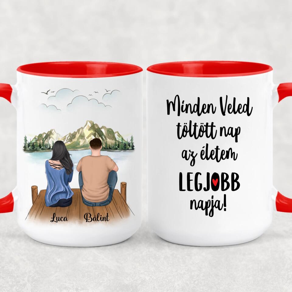 Egyedi bögre pároknak - életem legszebb napja volt