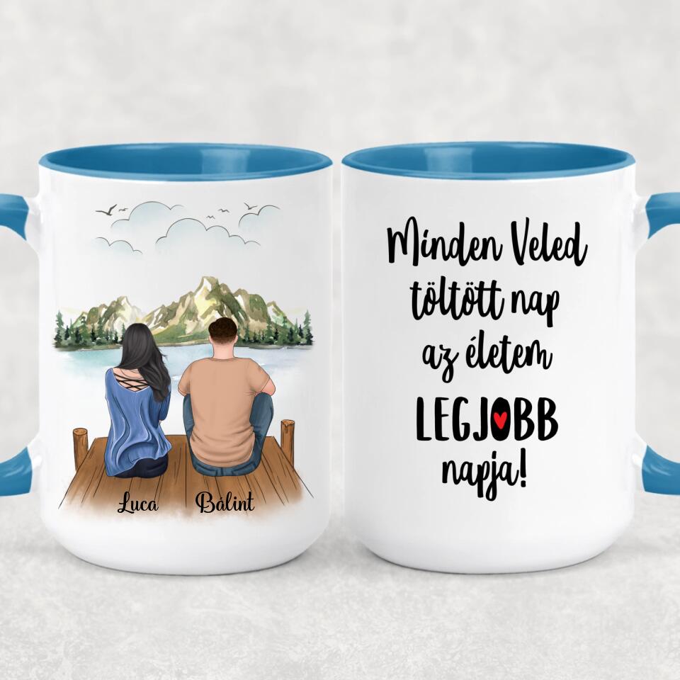 Egyedi bögre pároknak - életem legszebb napja volt