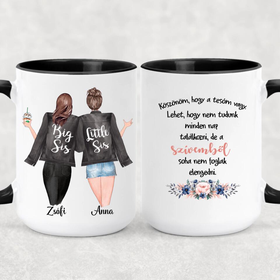 Egyedi bögre testvéreknek - köszönöm, hogy a tesóm vagy