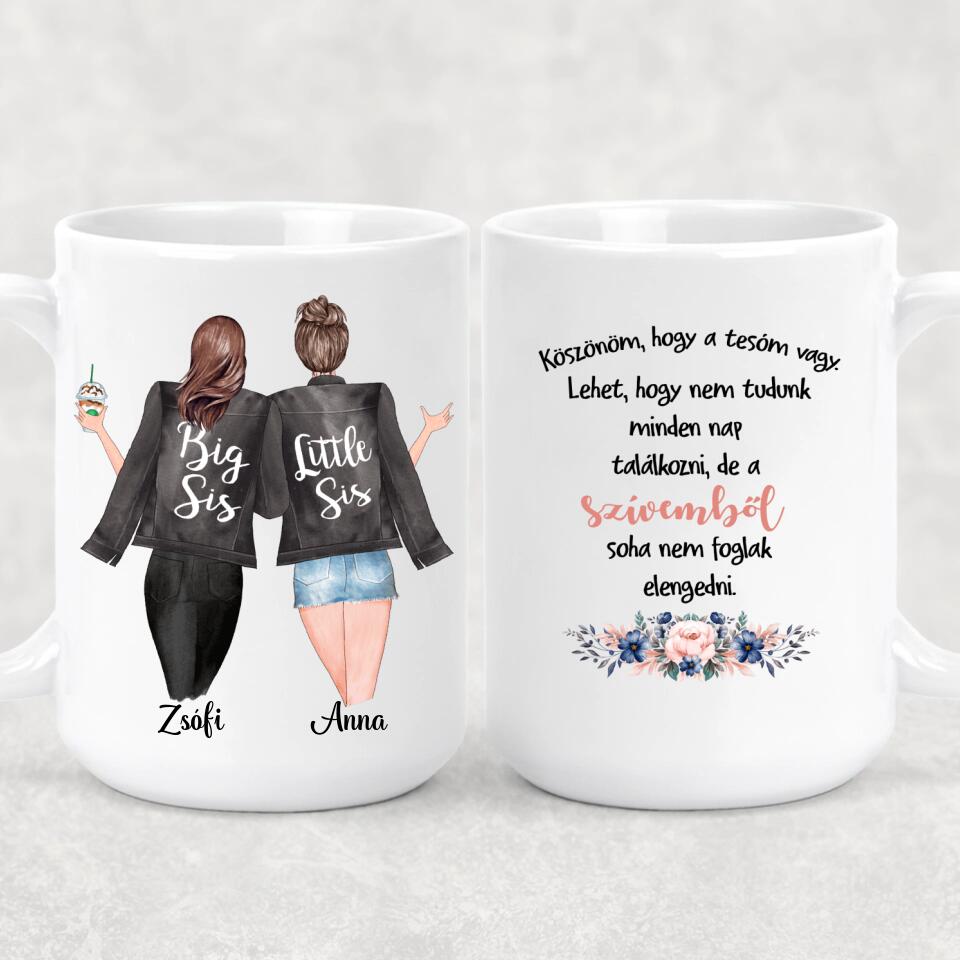 Egyedi bögre testvéreknek - köszönöm, hogy a tesóm vagy