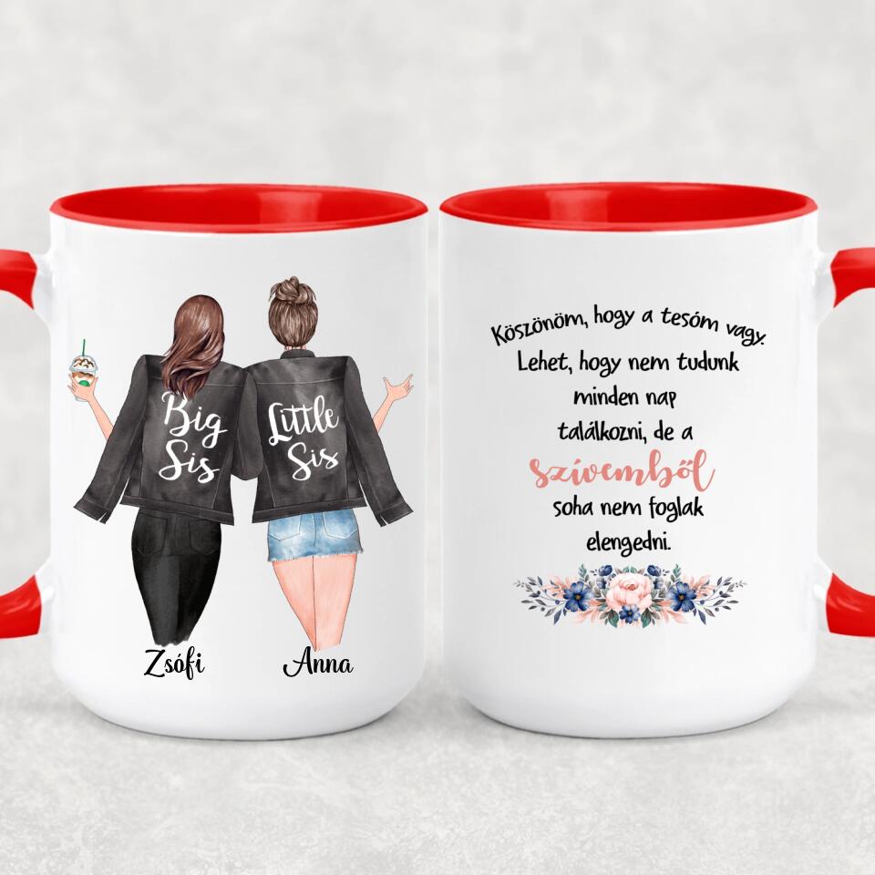Egyedi bögre testvéreknek - köszönöm, hogy a tesóm vagy