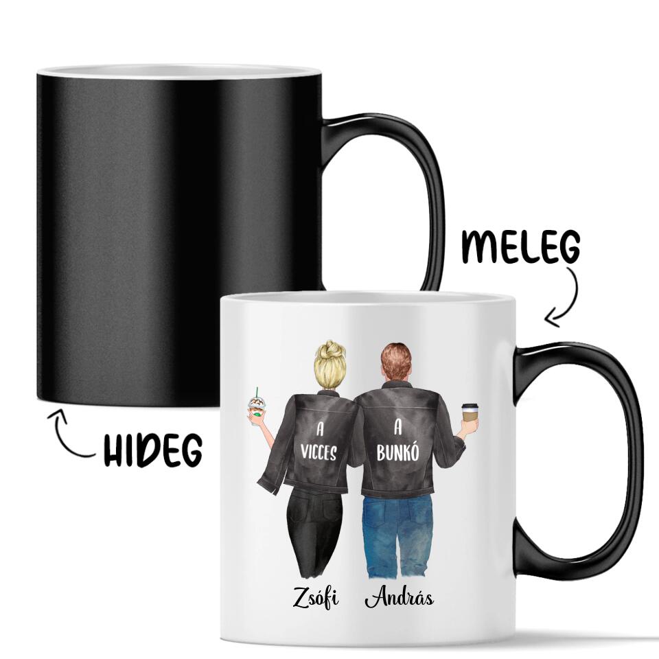 Egyedi bögre testvéreknek - Fiú és lány karakterekkel