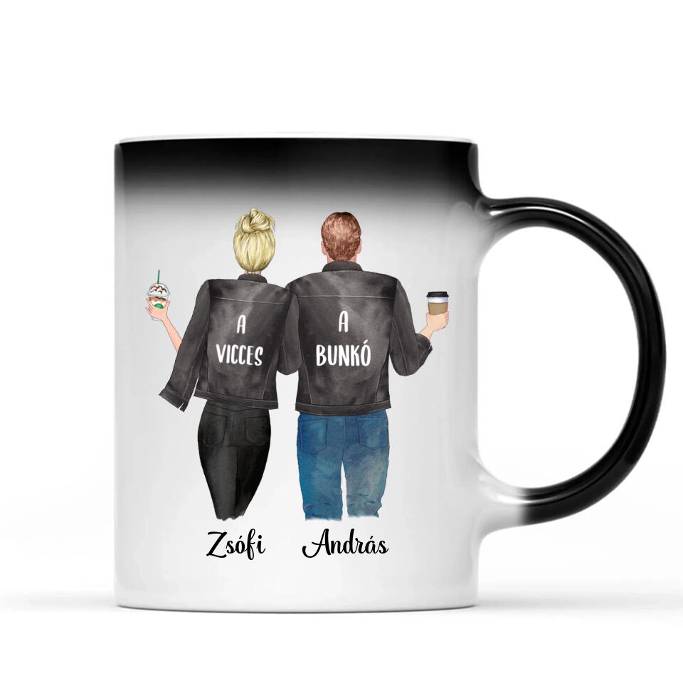 Egyedi bögre testvéreknek - Fiú és lány karakterekkel