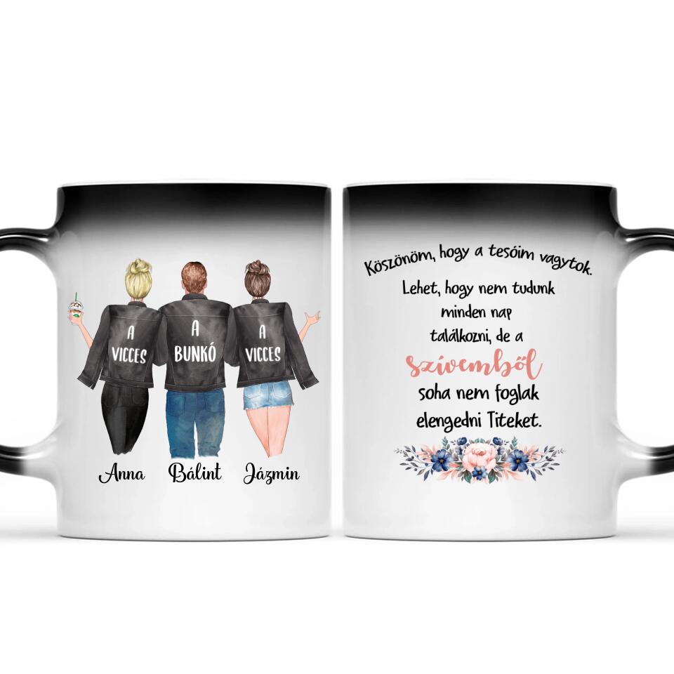 Egyedi bögre testvéreknek - 2 lány és 1 fiú