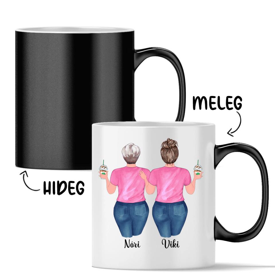 Egyedi barátnős bögre - molett lányok