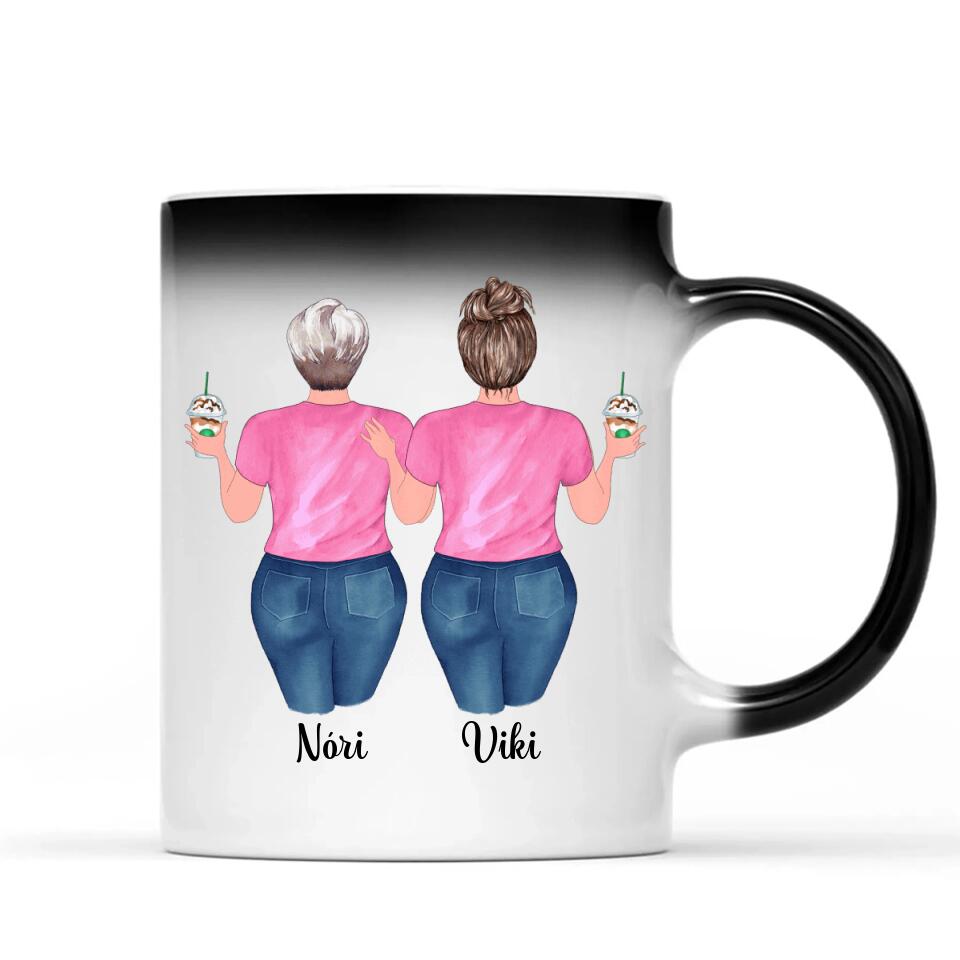 Egyedi barátnős bögre - molett lányok