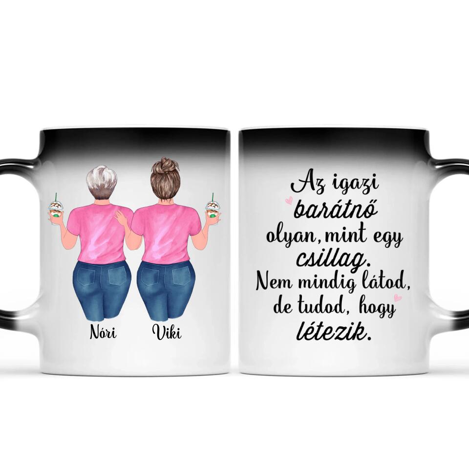 Egyedi barátnős bögre - molett lányok