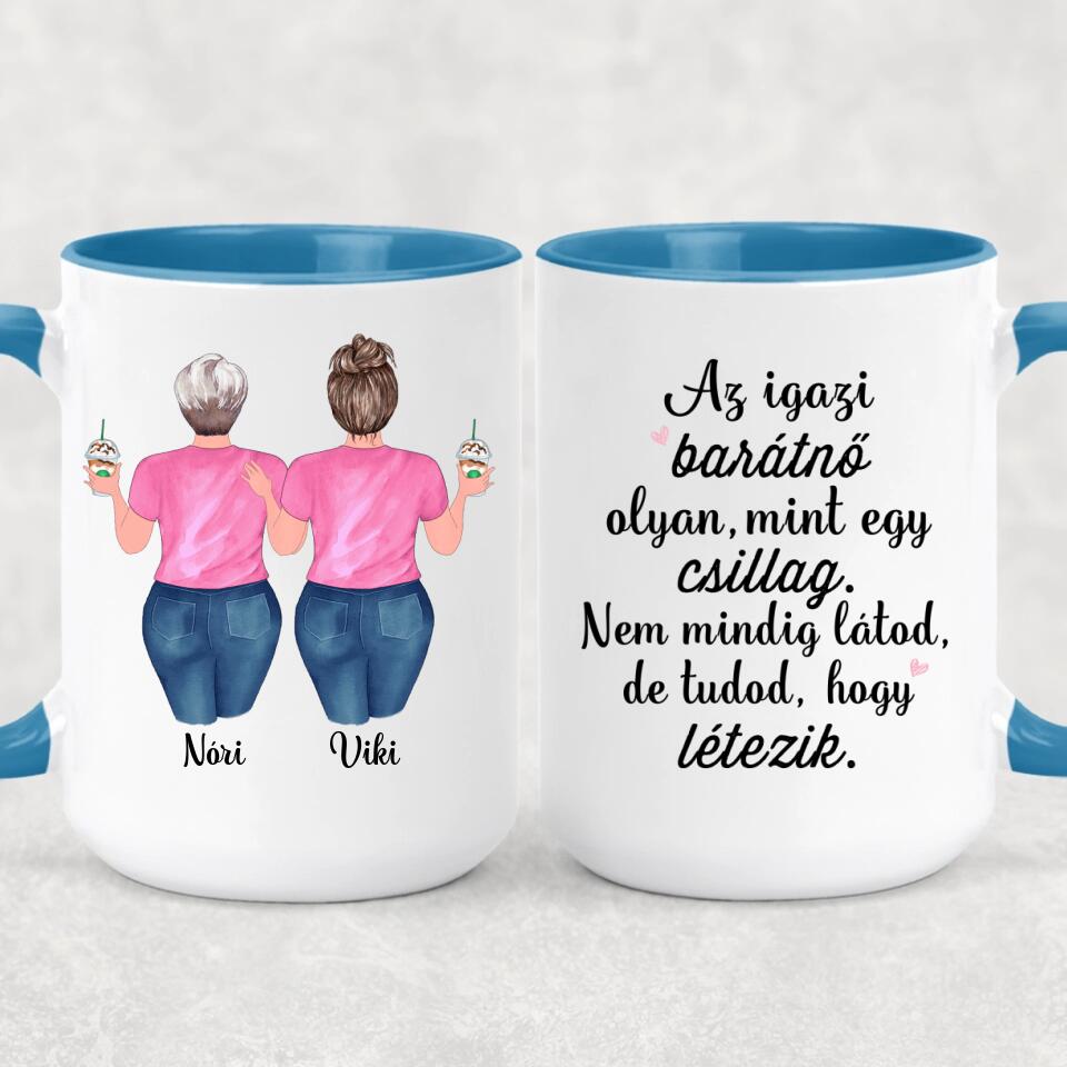 Egyedi barátnős bögre - molett lányok