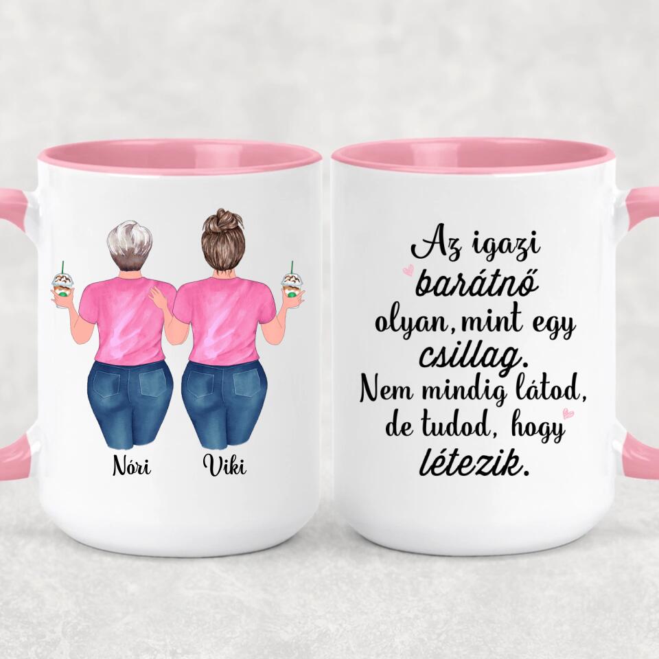 Egyedi barátnős bögre - molett lányok