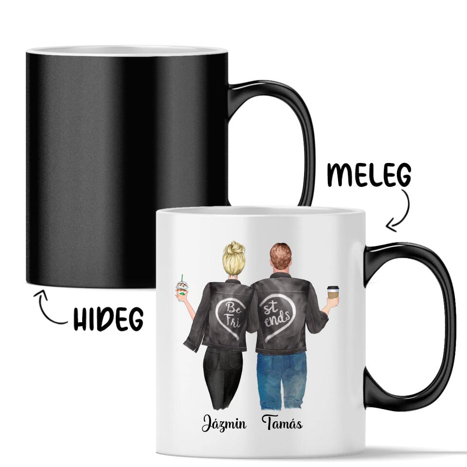Egyedi bögre barátoknak - fiú/lány barátság