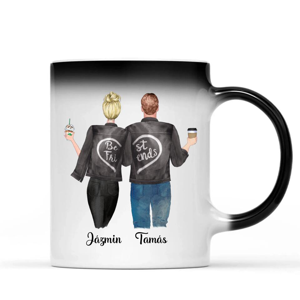 Egyedi bögre barátoknak - fiú/lány barátság