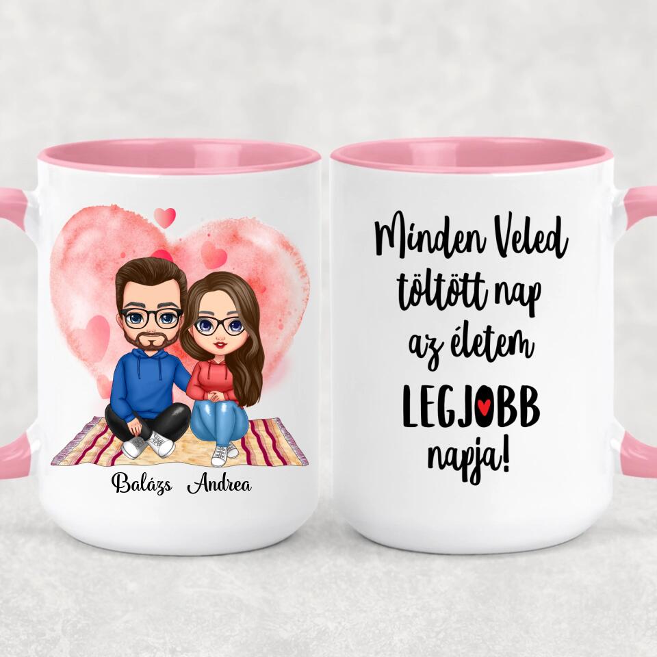 Egyedi bögre szerelmeseknek - Chibi pár