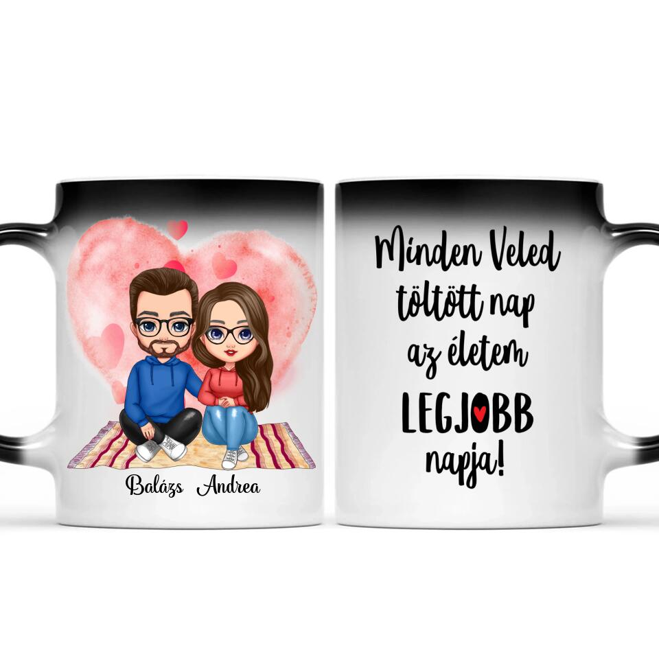 Egyedi bögre szerelmeseknek - Chibi pár