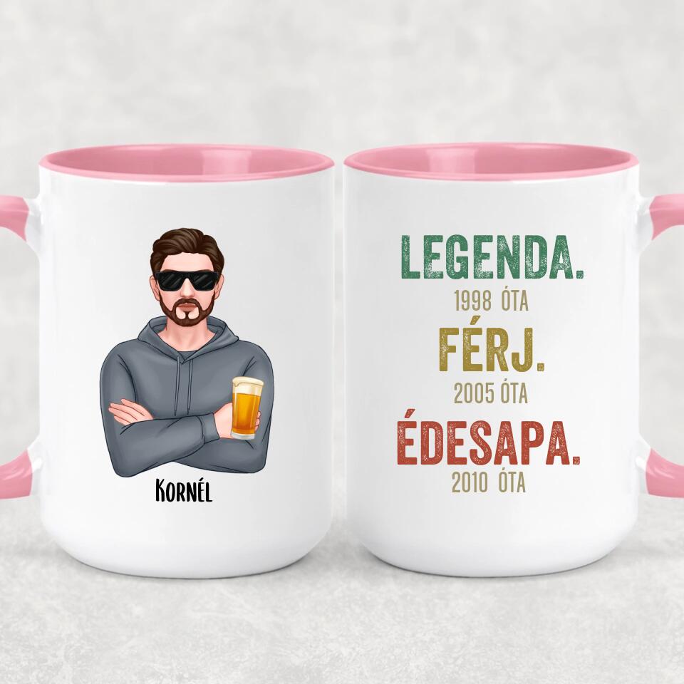 Egyedi bögre férjnek, édesapának