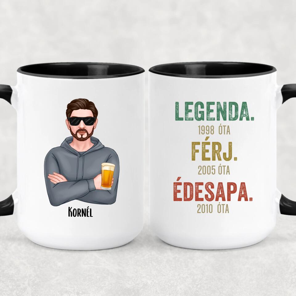 Egyedi bögre férjnek, édesapának