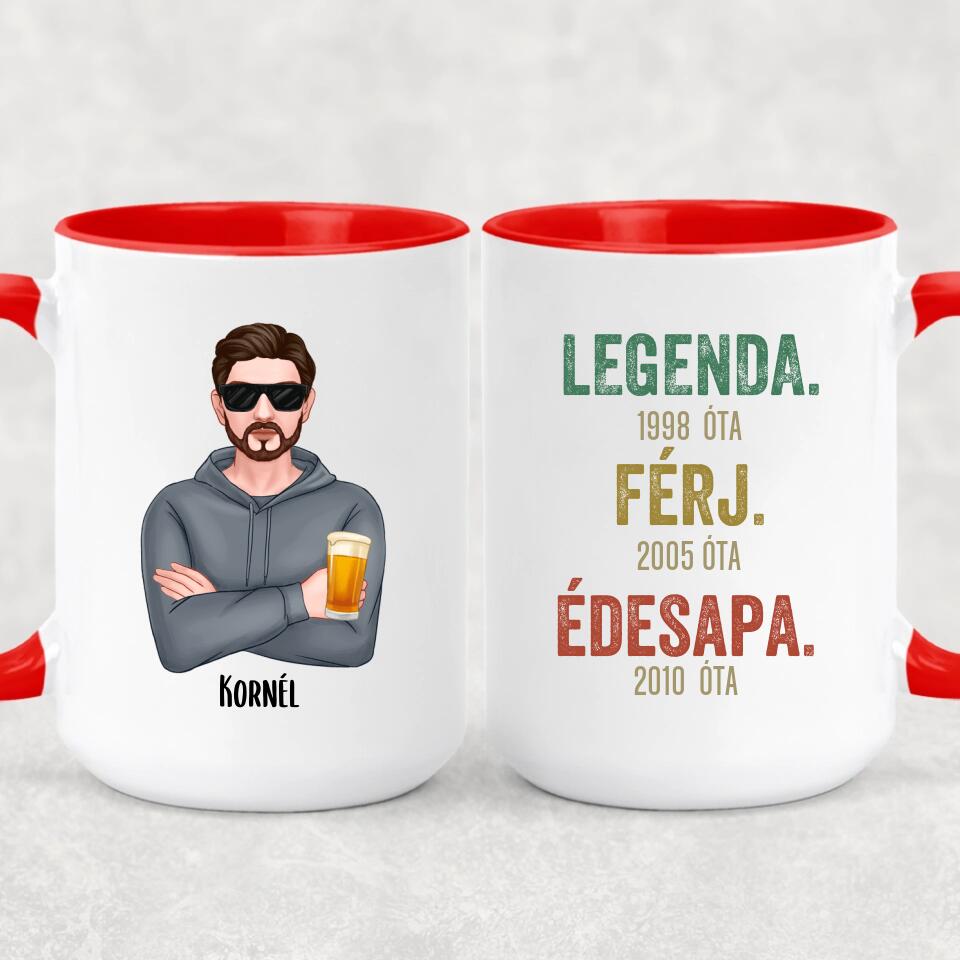 Egyedi bögre férjnek, édesapának