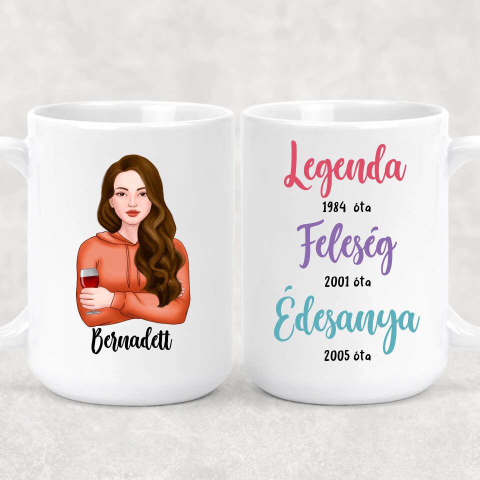 Egyedi bögre feleségnek, édesanyának