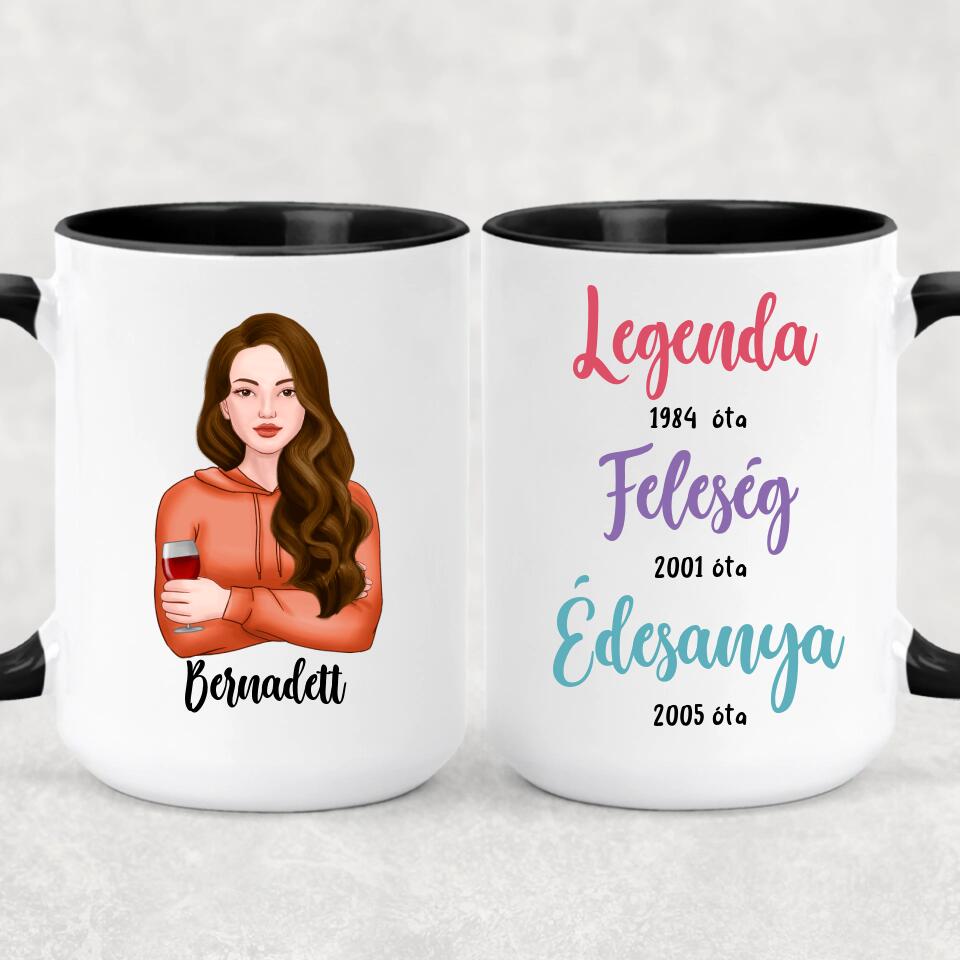 Egyedi bögre feleségnek, édesanyának