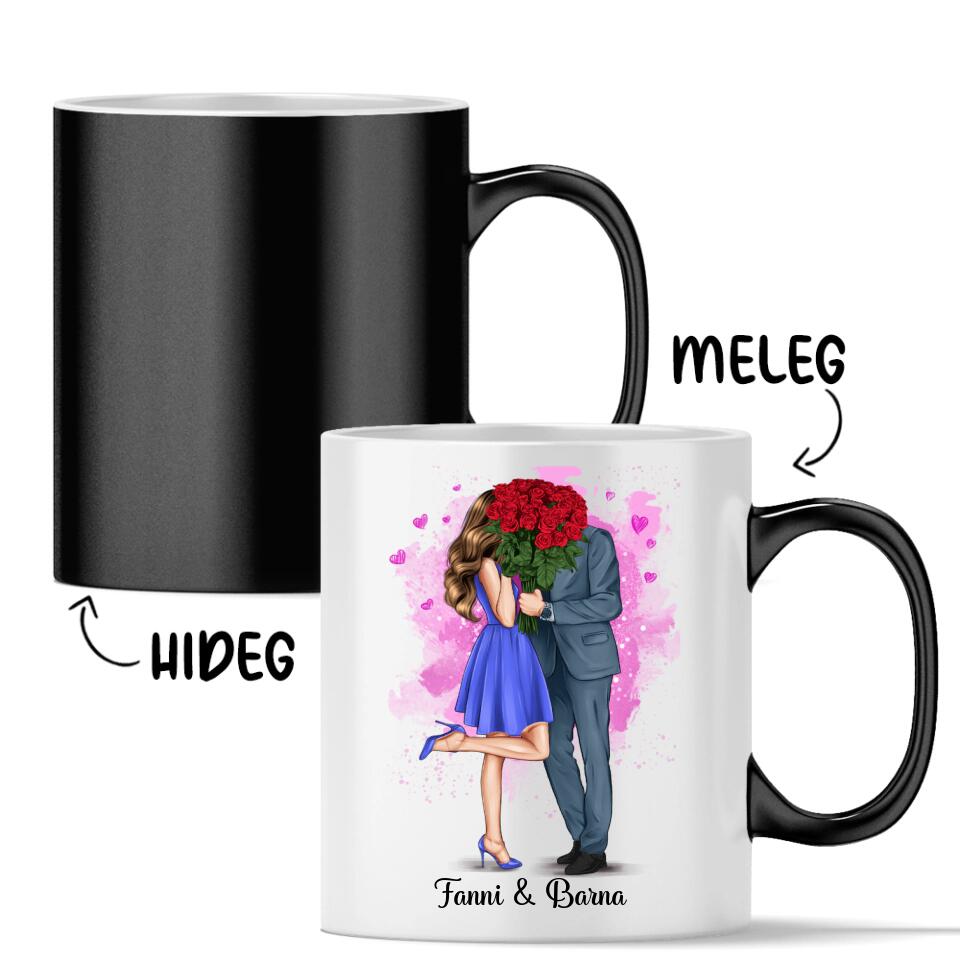 Egyedi bögre szerelmeseknek - elegáns pár