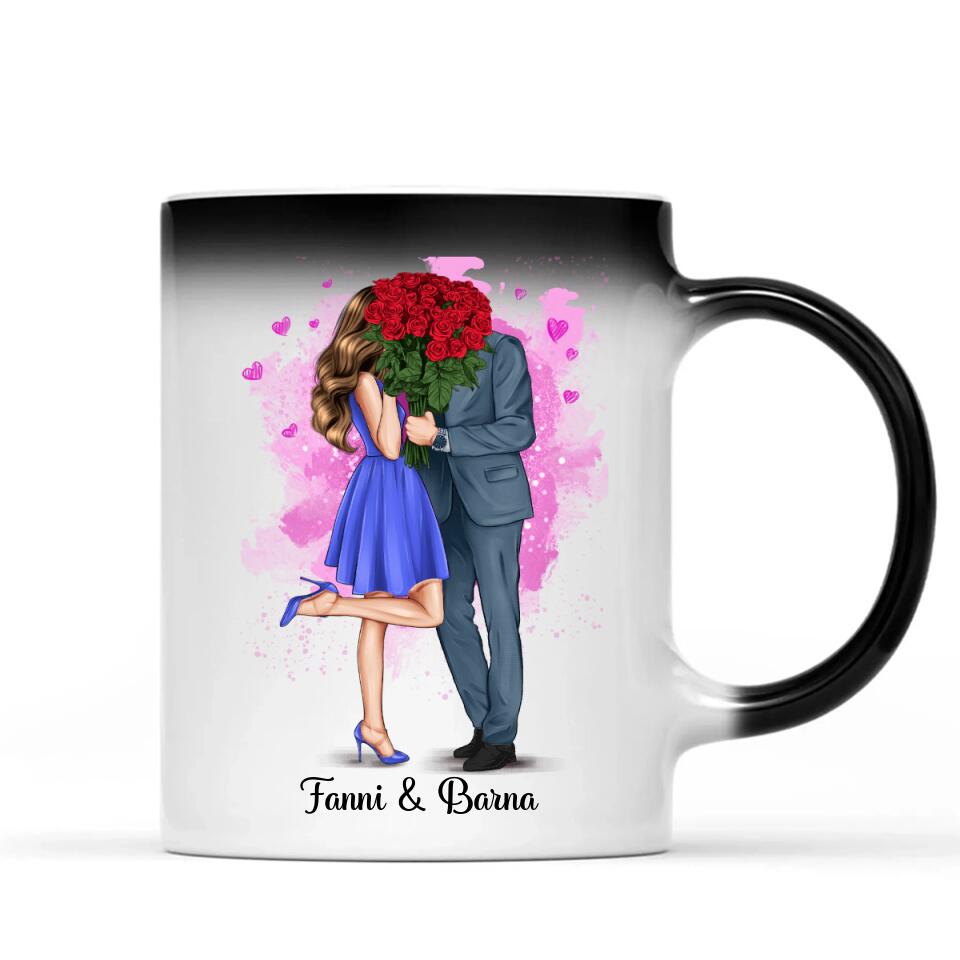 Egyedi bögre szerelmeseknek - elegáns pár