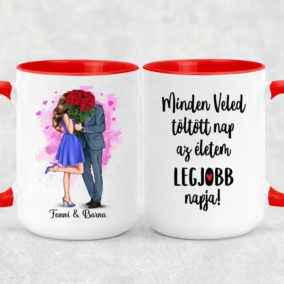 Egyedi bögre szerelmeseknek - elegáns pár