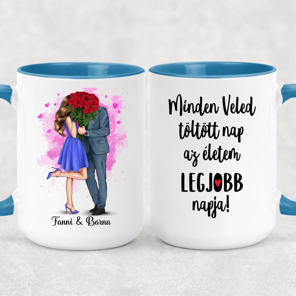 Egyedi bögre szerelmeseknek - elegáns pár