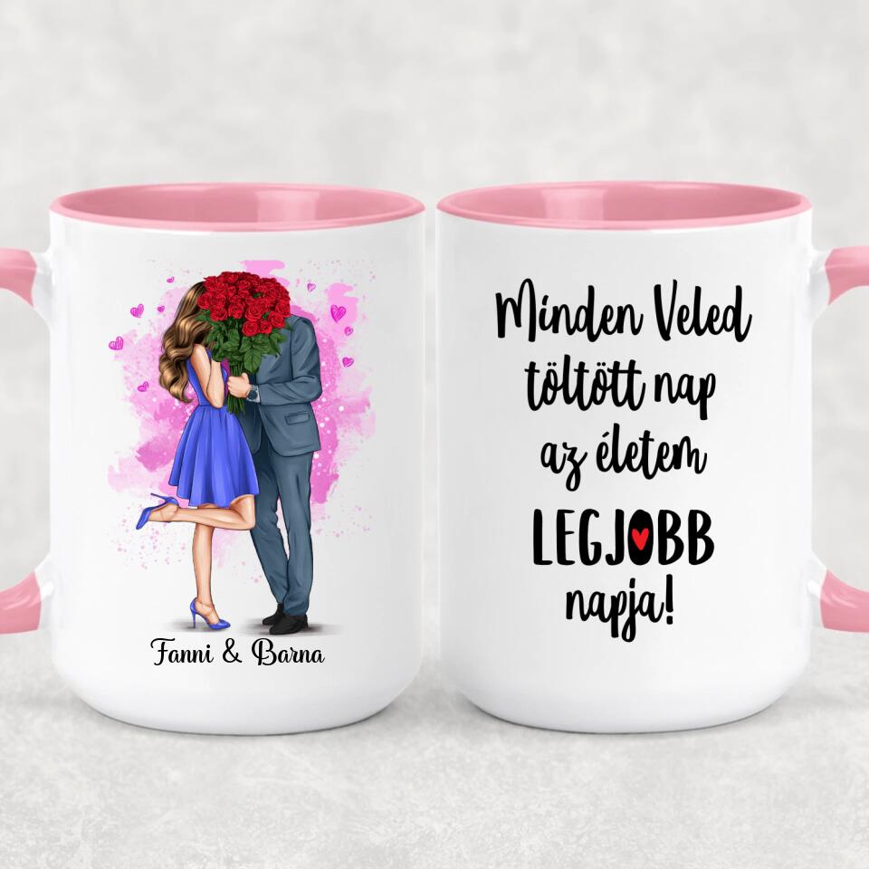 Egyedi bögre szerelmeseknek - elegáns pár