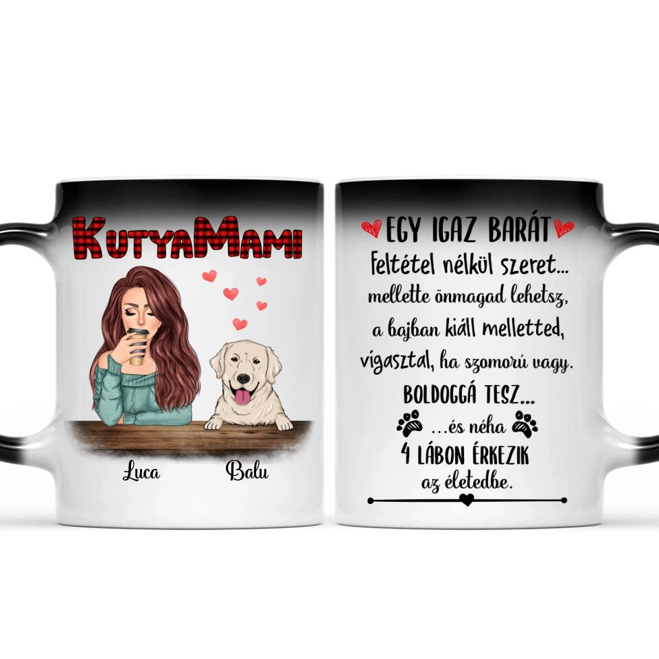 Egyedi kutyás bögre, akár 4 kutyussal