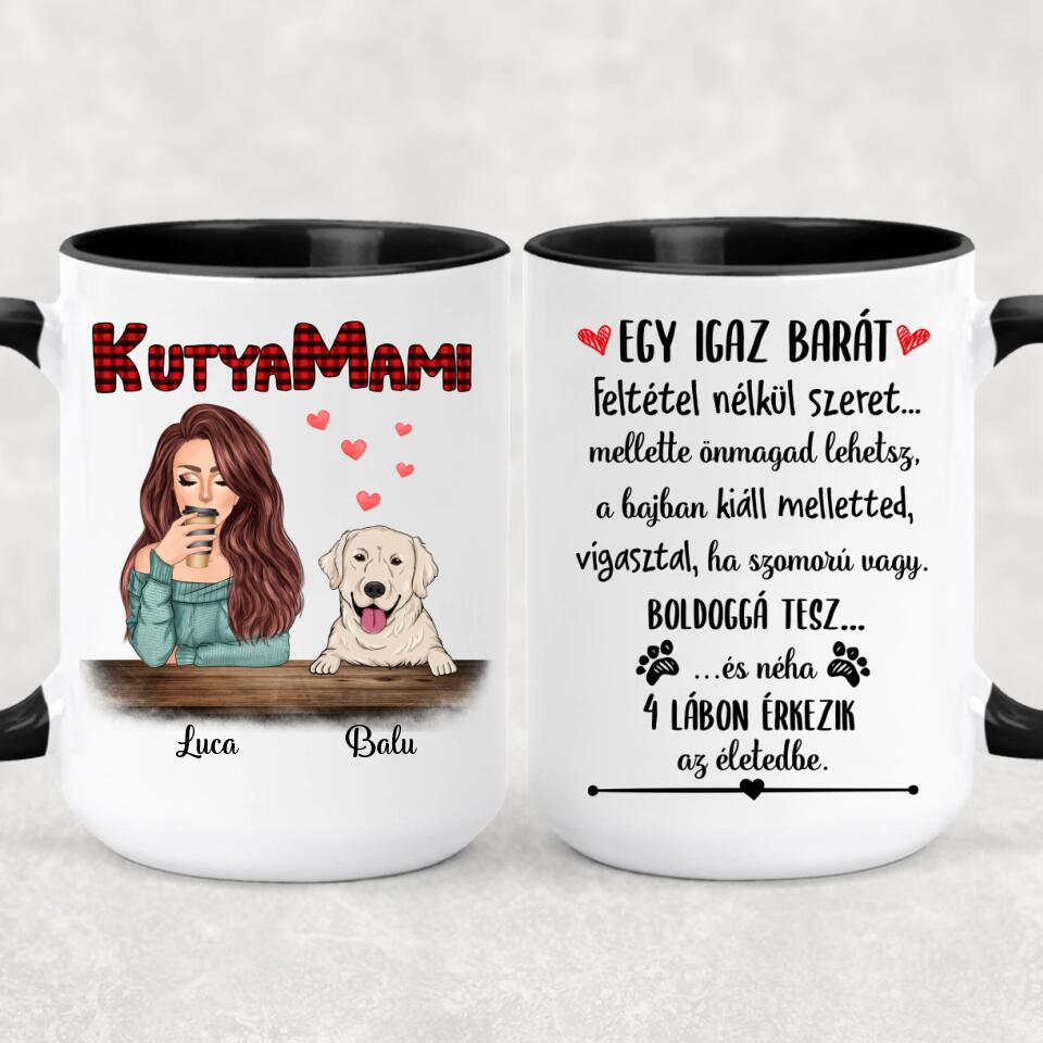Egyedi kutyás bögre, akár 4 kutyussal
