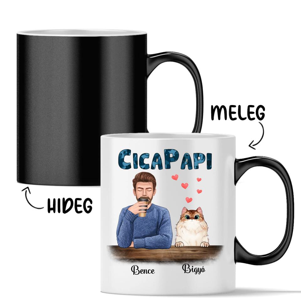 Egyedi macskás bögre, akár 4 cicával - cicapapi