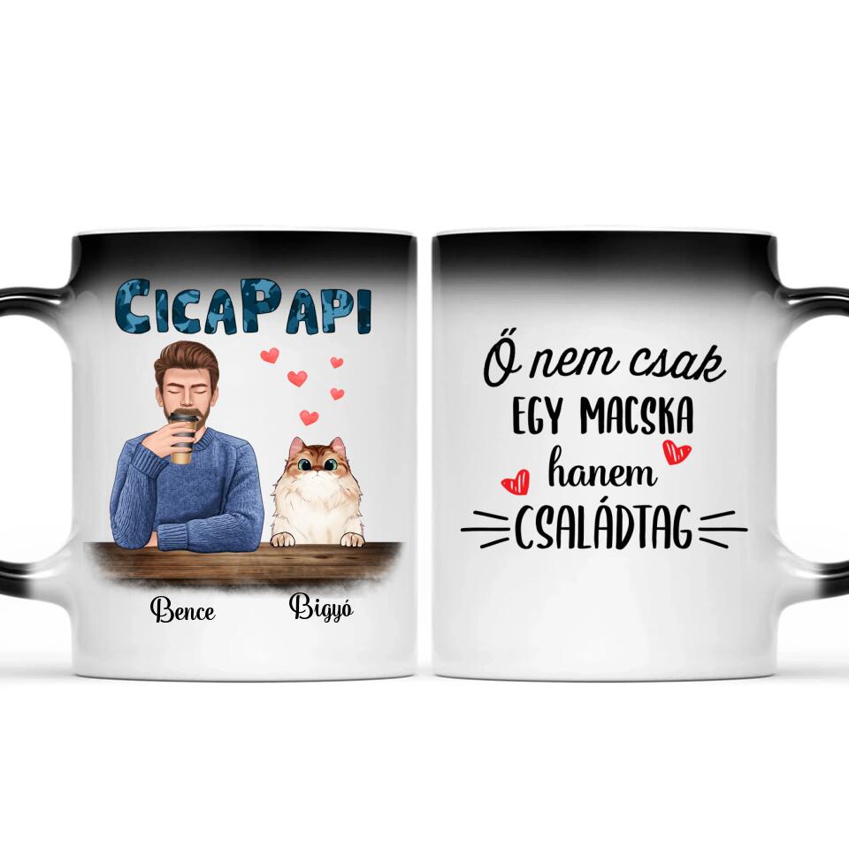 Egyedi macskás bögre, akár 4 cicával - cicapapi