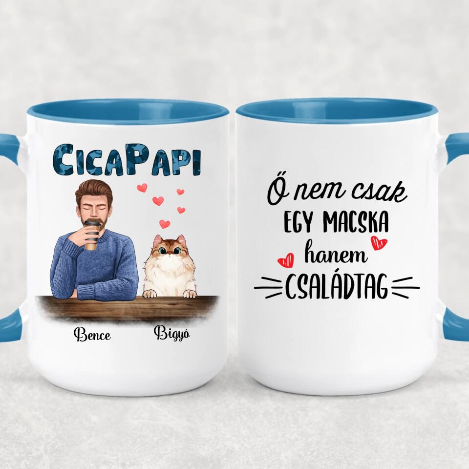 Egyedi macskás bögre, akár 4 cicával - cicapapi