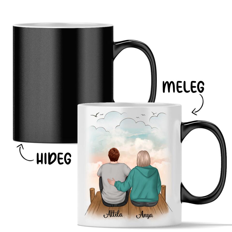 Egyedi bögre édesanyáknak - anya és fia