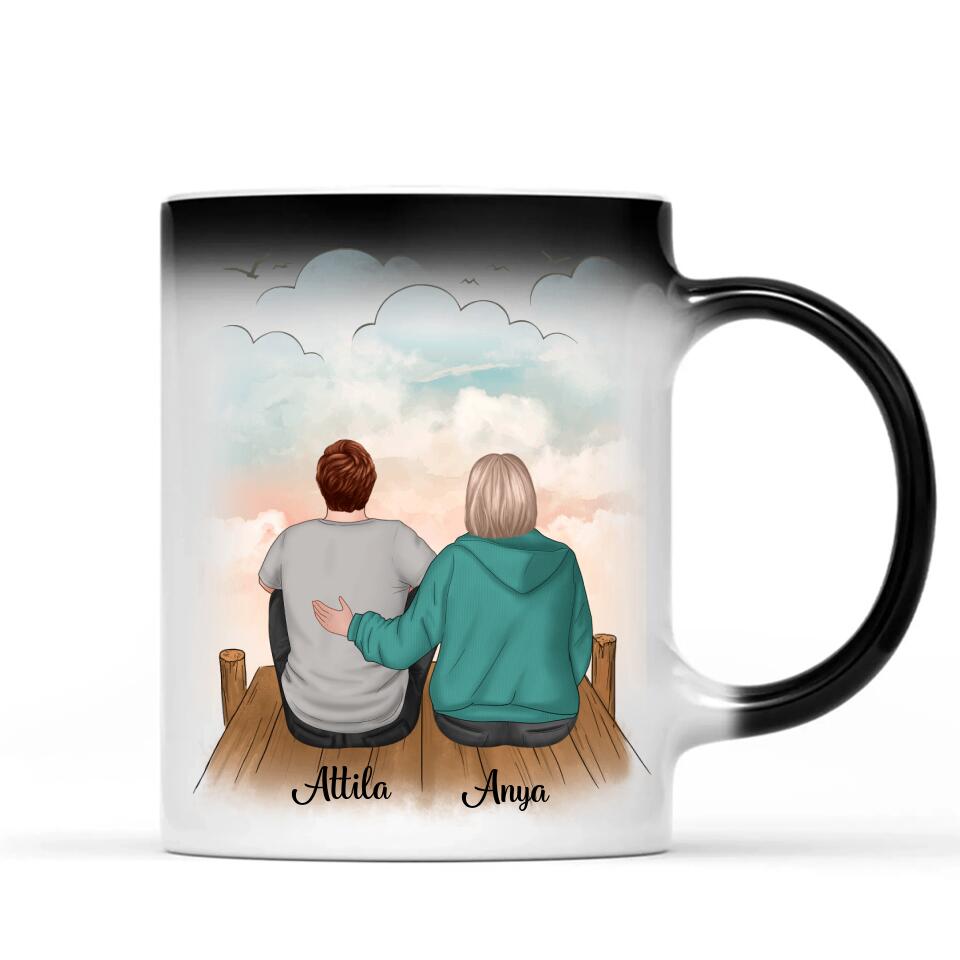 Egyedi bögre édesanyáknak - anya és fia