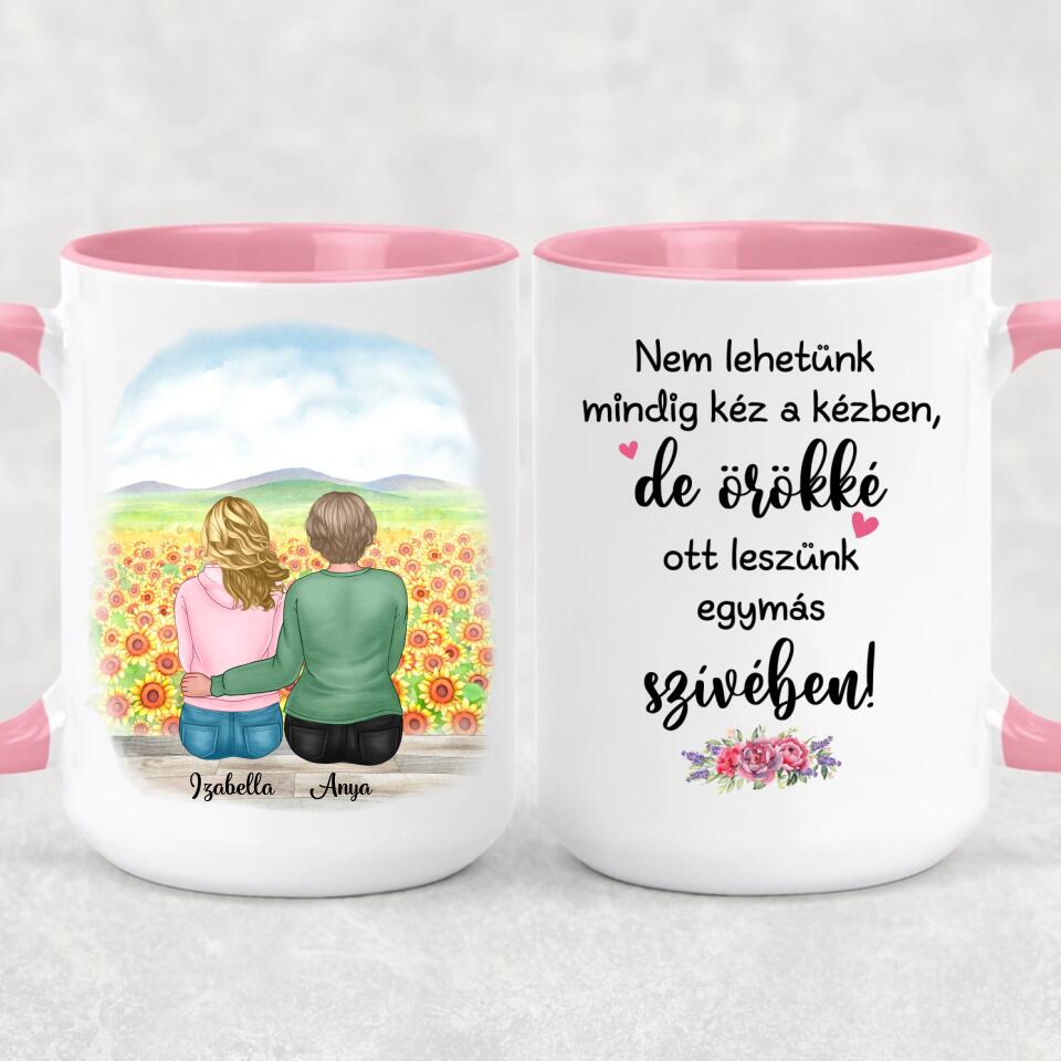 Egyedi bögre édesanyáknak - anya és lánya