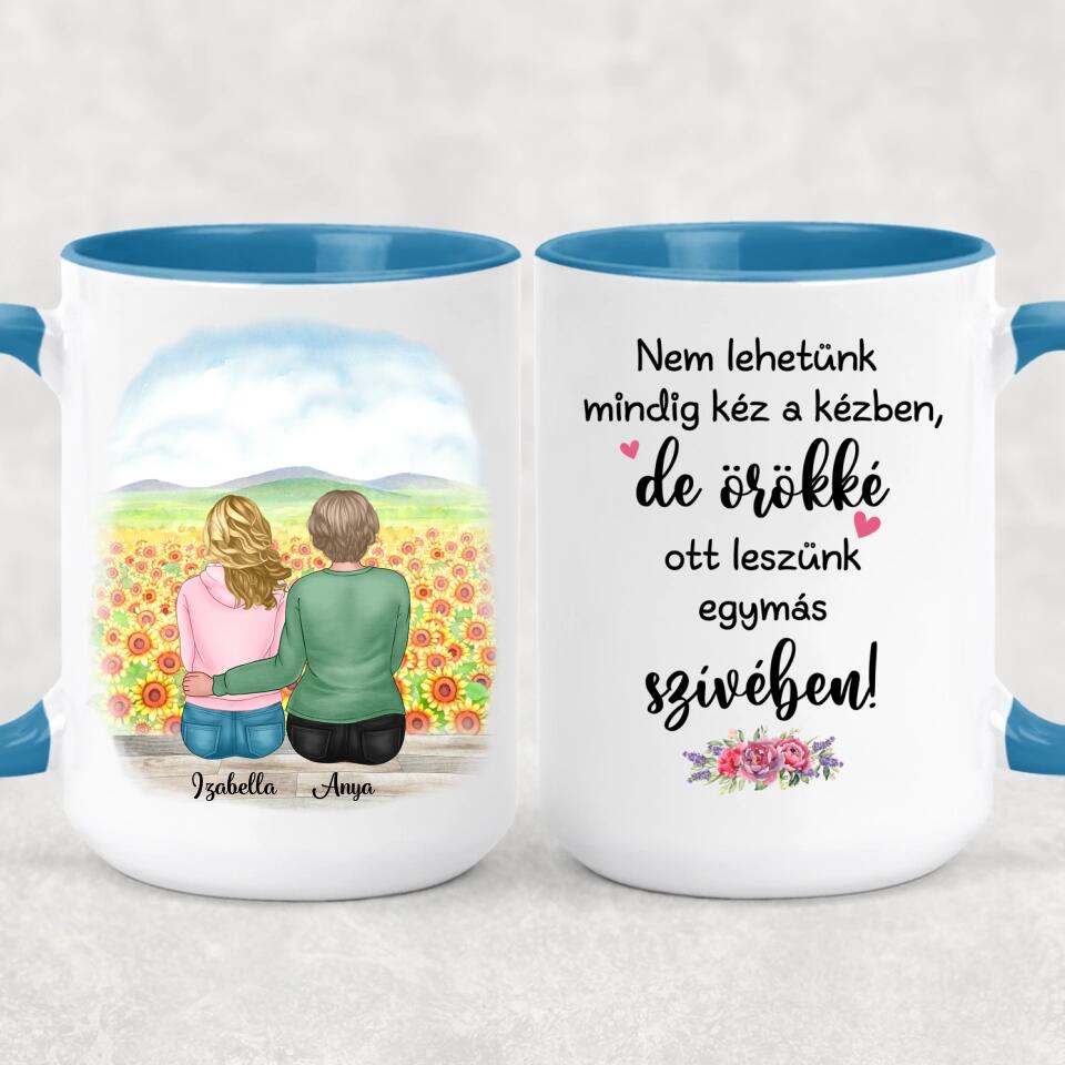 Egyedi bögre édesanyáknak - anya és lánya