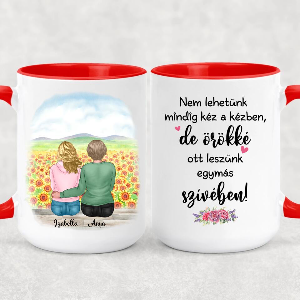 Egyedi bögre édesanyáknak - anya és lánya
