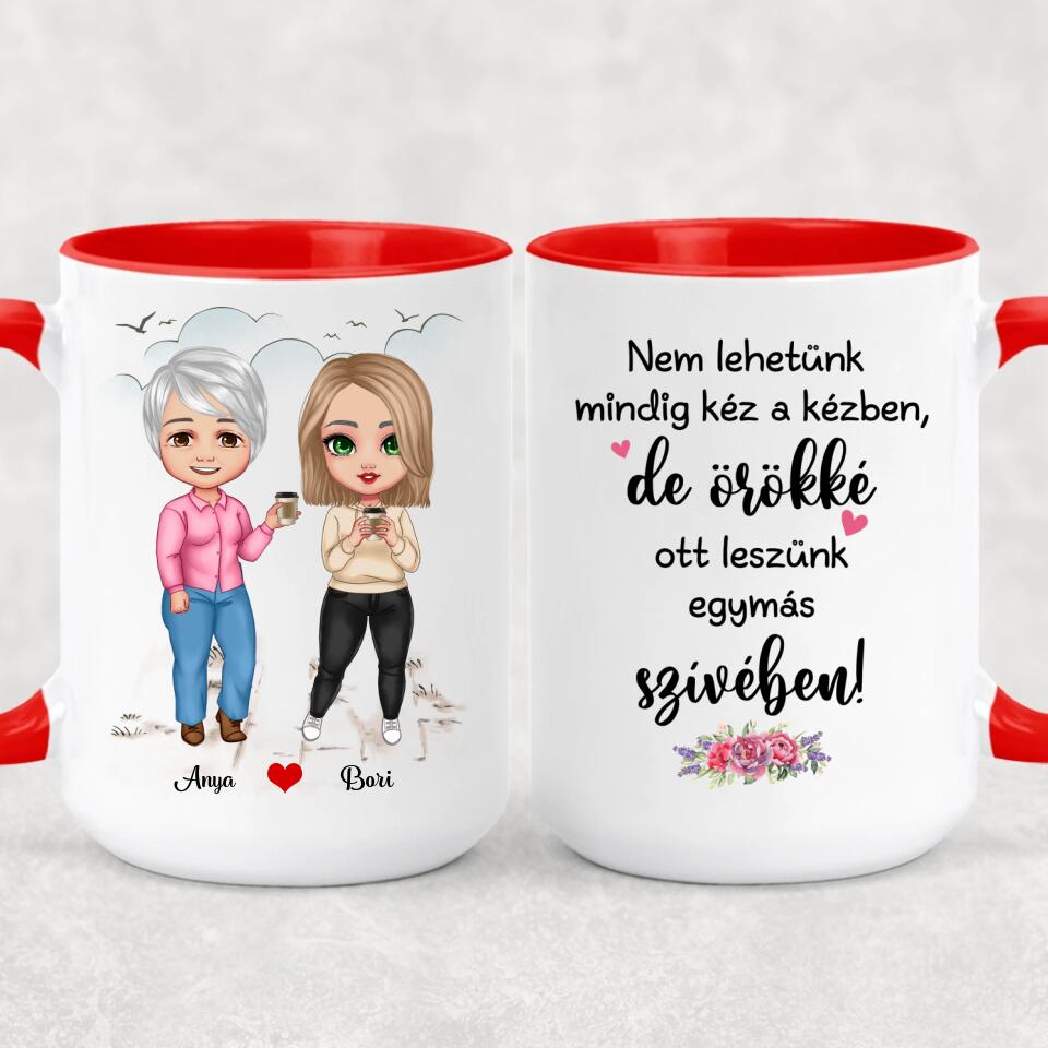 Egyedi bögre édesanyáknak - chibi lányok