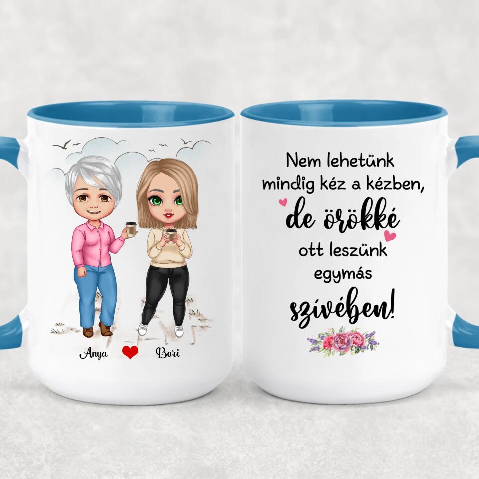Egyedi bögre édesanyáknak - chibi lányok