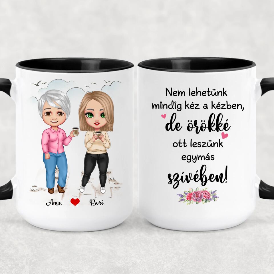 Egyedi bögre édesanyáknak - chibi lányok