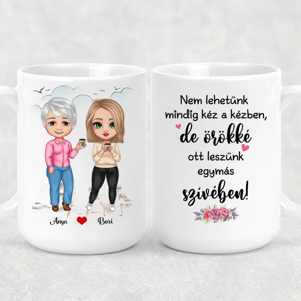 Egyedi bögre édesanyáknak - chibi lányok