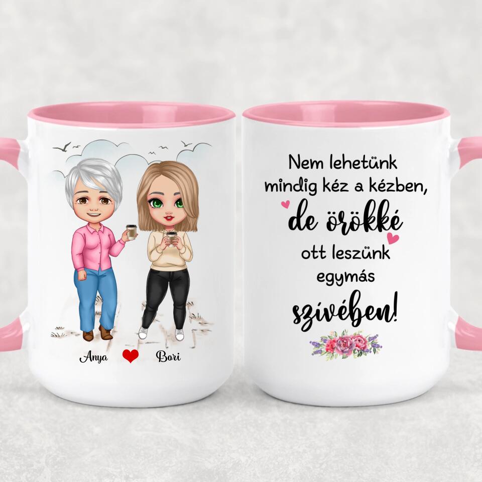 Egyedi bögre édesanyáknak - chibi lányok