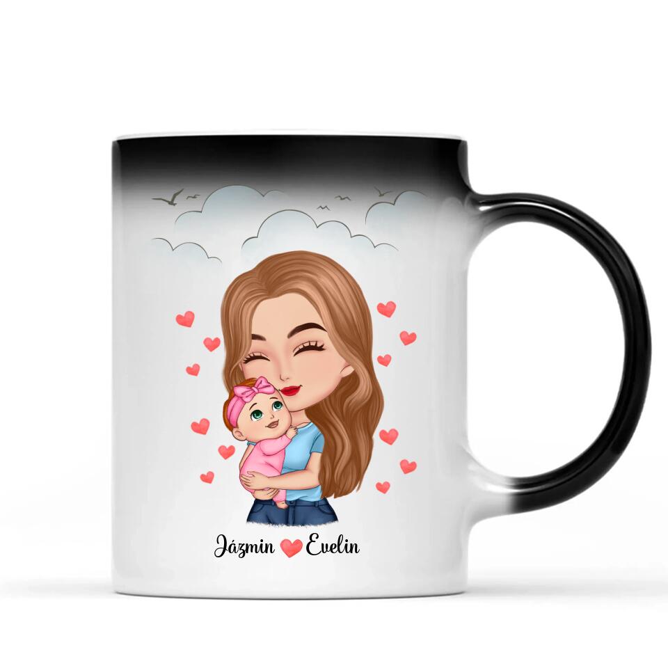 Egyedi bögre édesanyáknak - anyuka kisgyermekkel