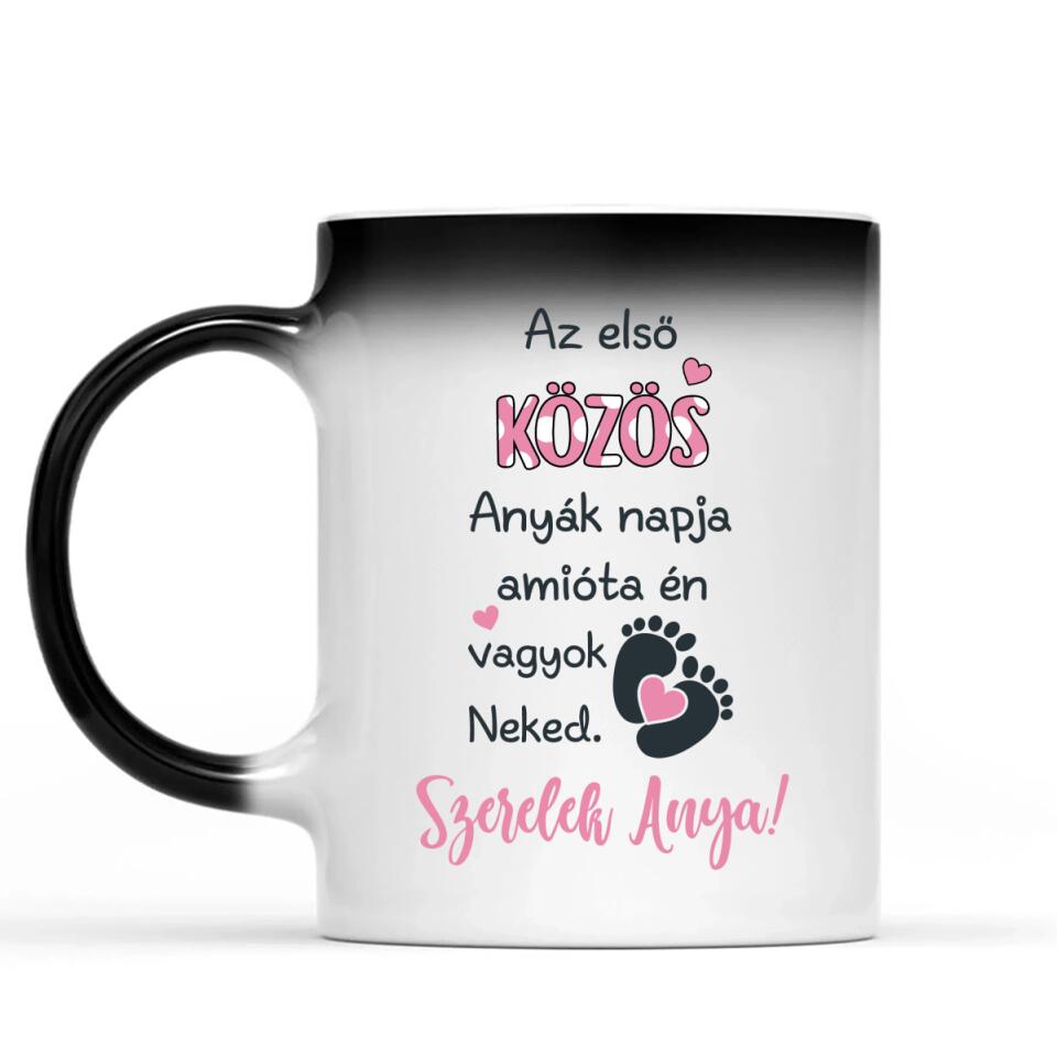 Egyedi bögre édesanyáknak - anyuka kisgyermekkel