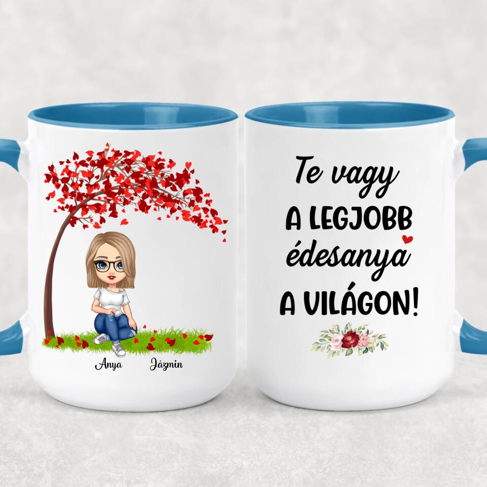 Egyedi bögre édesanyáknak, akár 3 gyermekkel