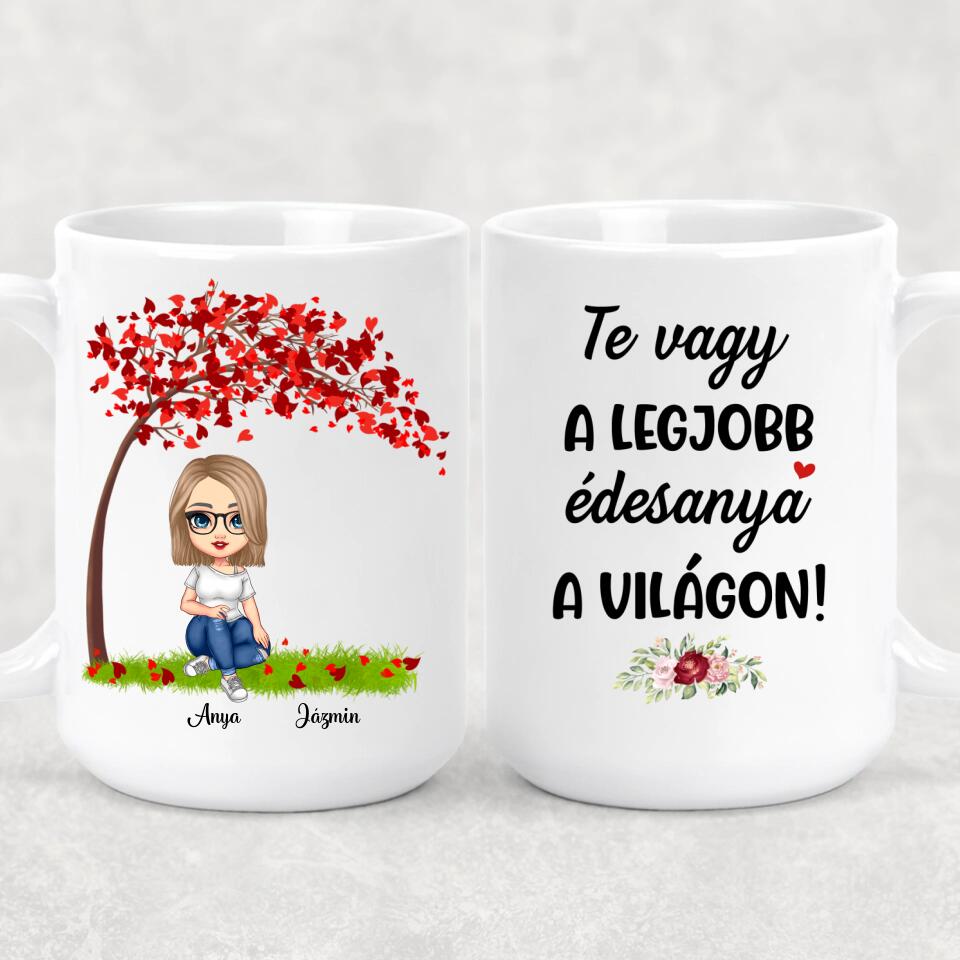 Egyedi bögre édesanyáknak, akár 3 gyermekkel