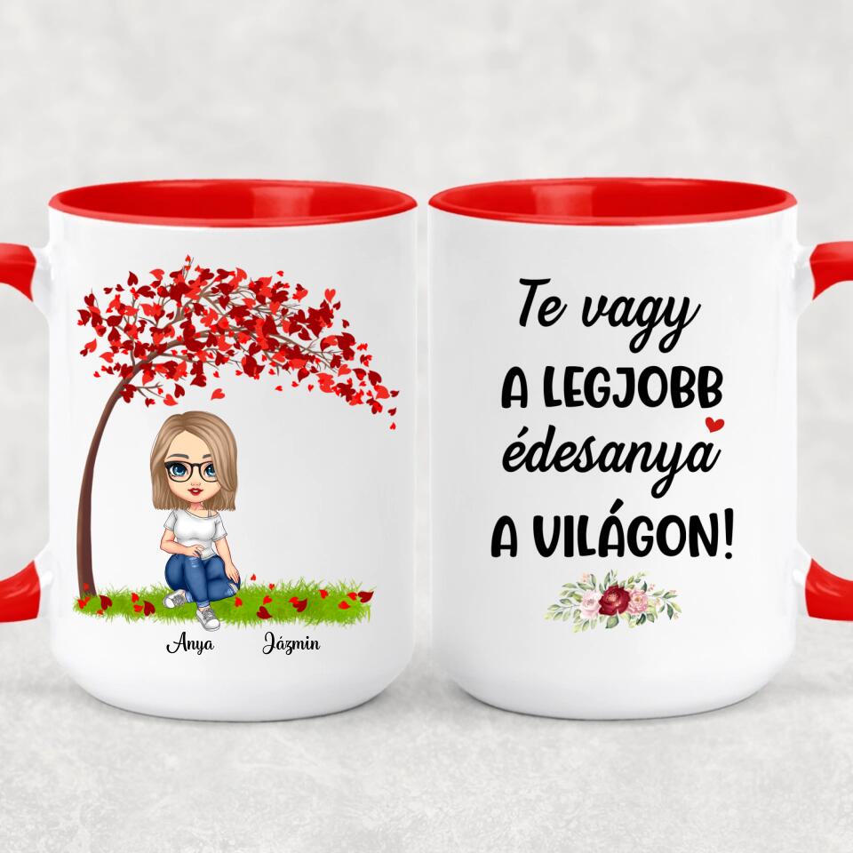 Egyedi bögre édesanyáknak, akár 3 gyermekkel