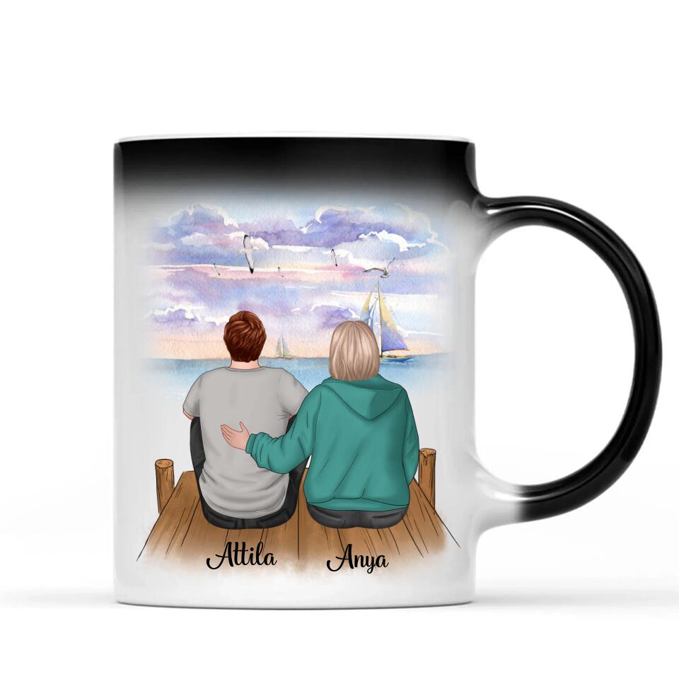 Egyedi bögre édesanyáknak - a szeretet anya és fia között