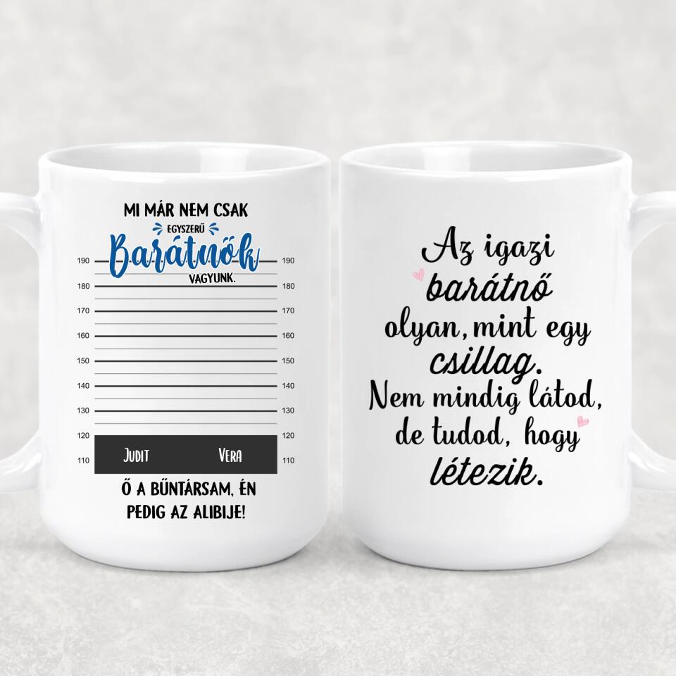 Egyedi bögre barátnőknek - bűntársak