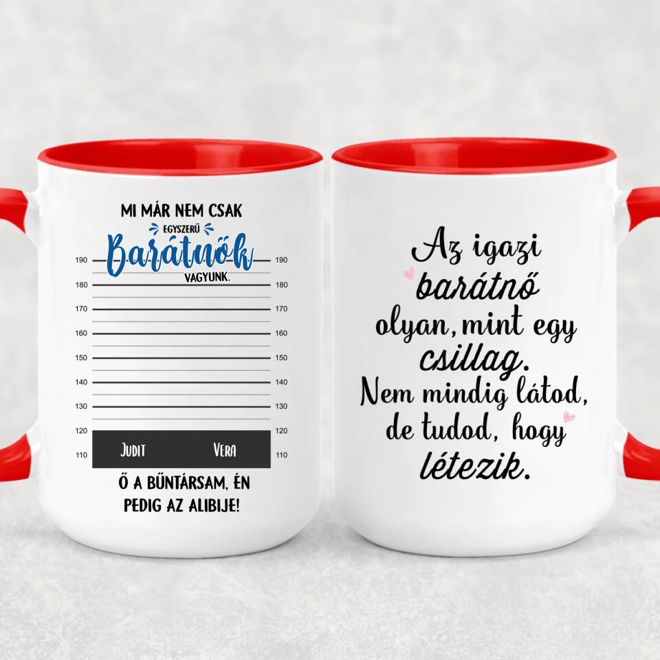 Egyedi bögre barátnőknek - bűntársak